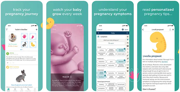 ovia pregnancy tracker screenshots