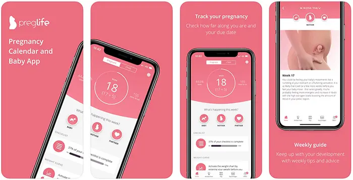 preglife app screenshots