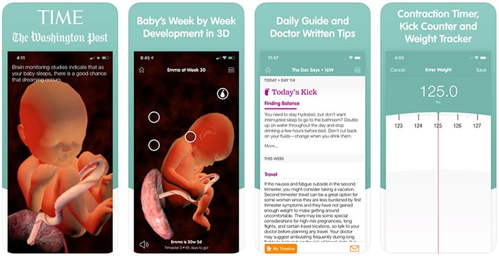 sprout pregnancy app screenshots