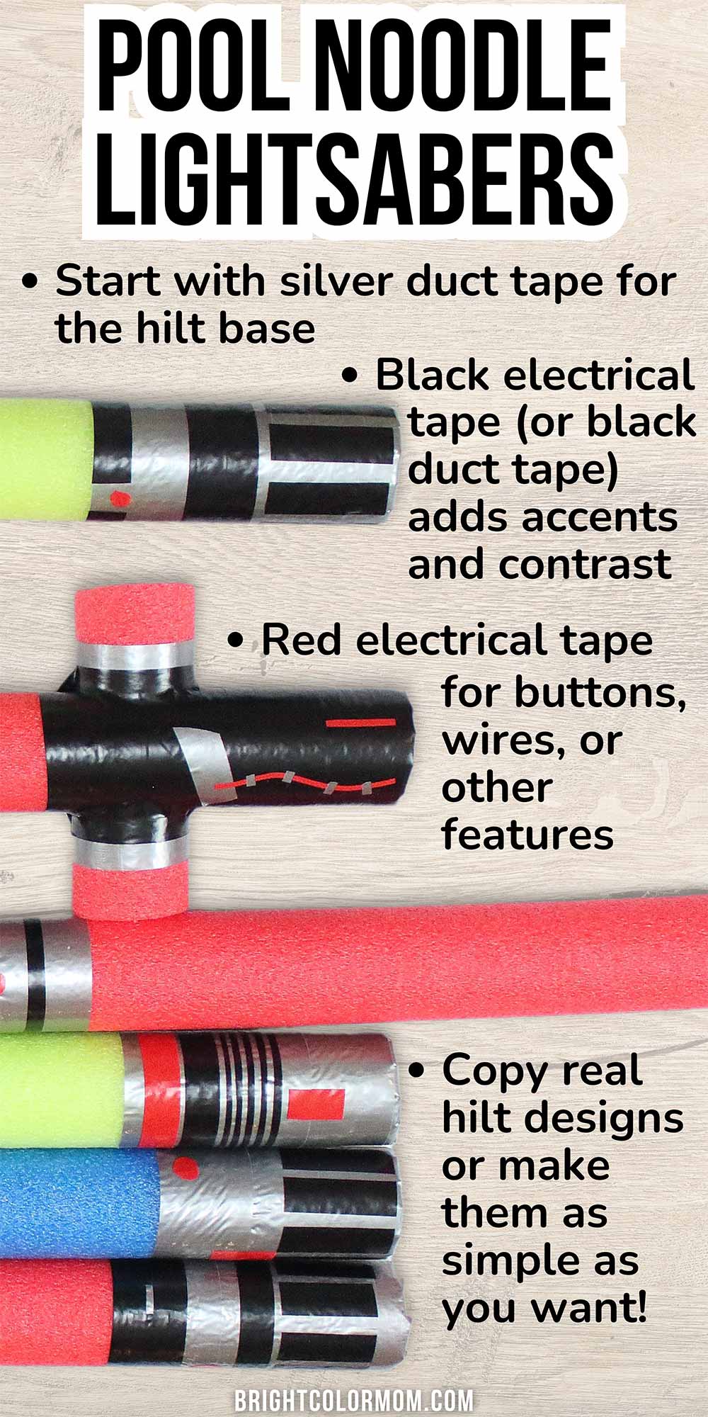 Pool Noodle Lightsaber: An Easy Star Wars Craft for Kids