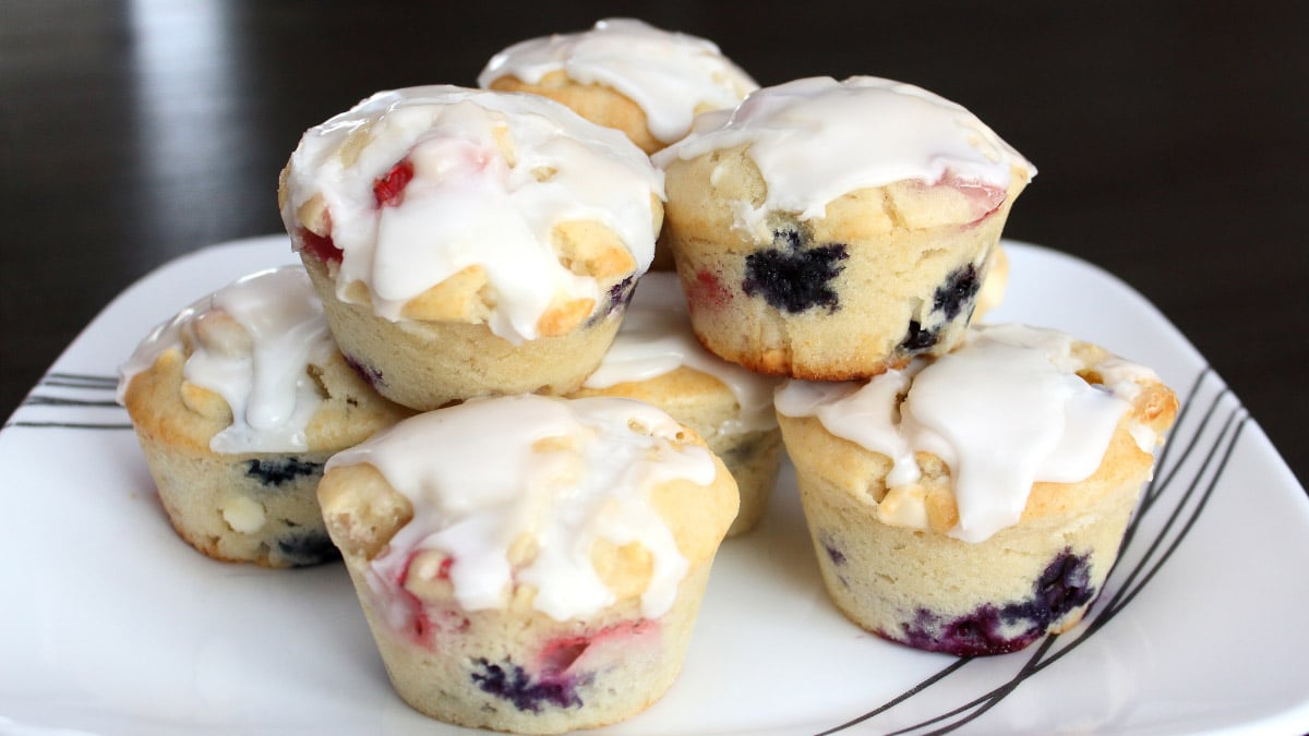 red white and blue muffins