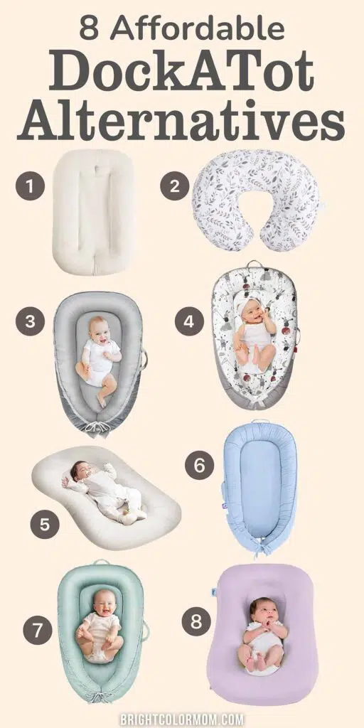 a collage of various baby loungers