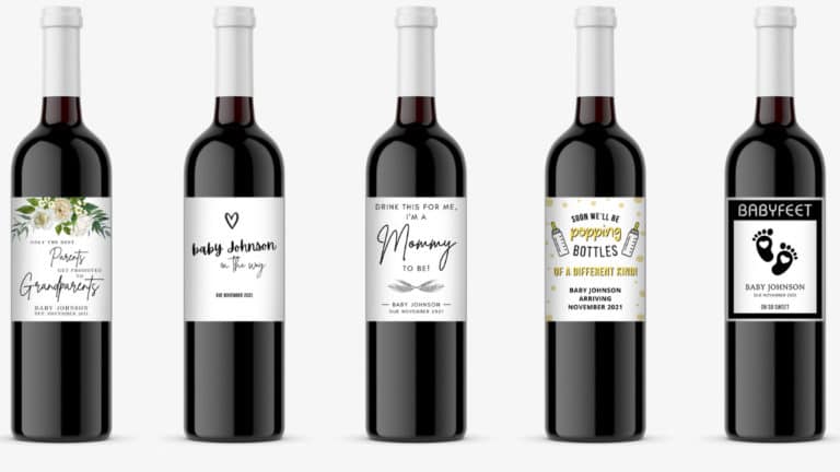 7 Pregnancy Announcement Wine Labels (FREE Customizable Download!)