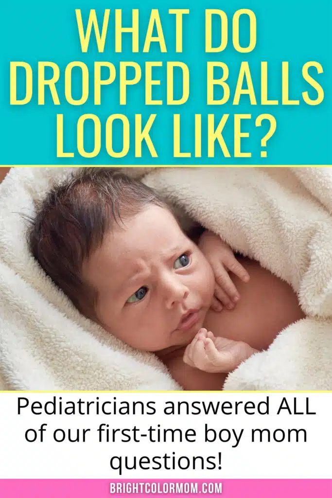 baby boy that looks confused wrapped in a blanket with text reading "What do dropped balls look like?"