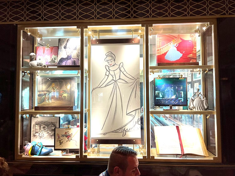 Cinderella artwork featured in the 1923 restaurant on the Disney Wish