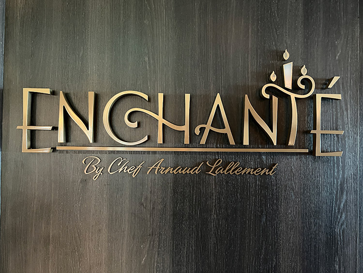 the Enchante restaurant sign on the Disney Wish