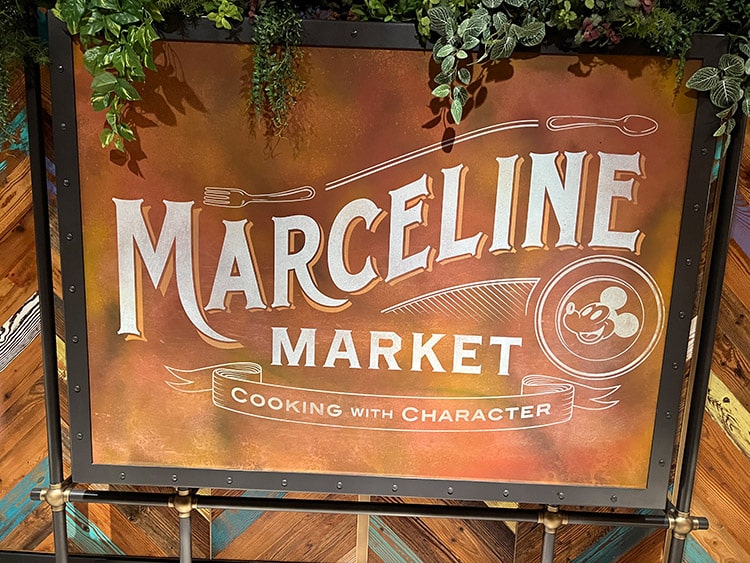 Marceline Market sign on the Disney Wish cruise ship