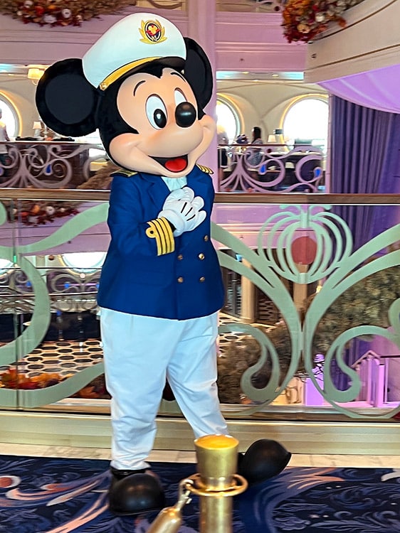 Captain Mickey on the Disney Wish ship