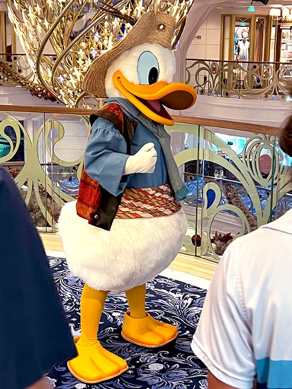 Donald Duck dressed as a pirate