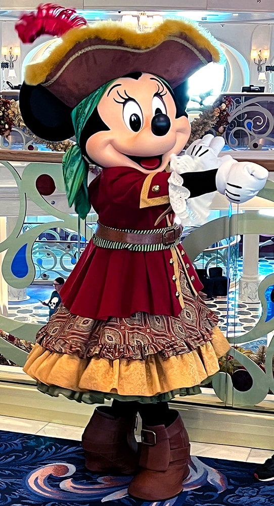 Minnie Mouse dressed as a pirate