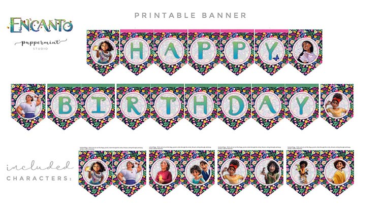 printable Encanto birthday banner