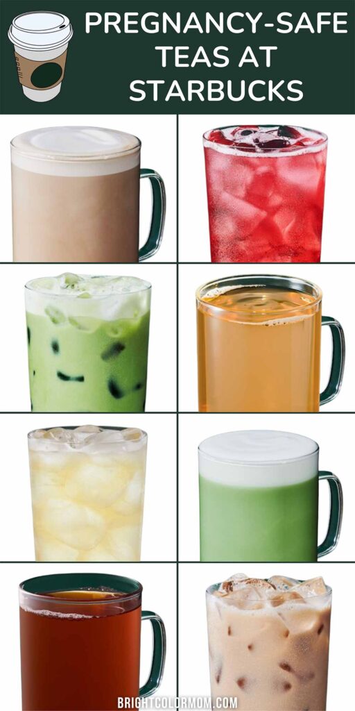 various Starbucks tea drinks