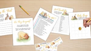 38 Classic Winnie the Pooh Baby Shower Games: Free Printables