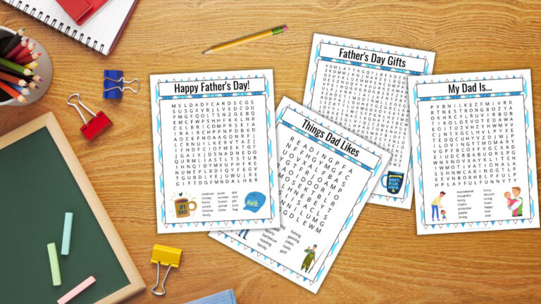 Father’s Day Word Search Printable (Free Download!)