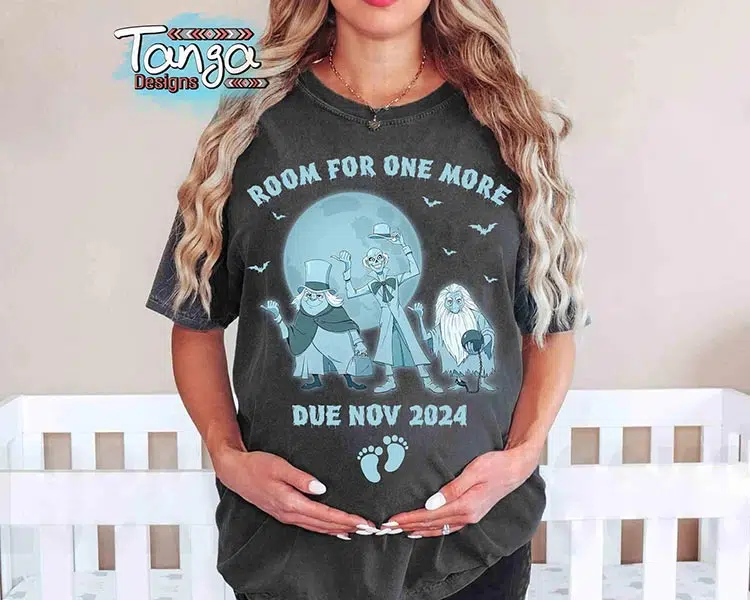 Haunted Mansion pregnancy announcement shirt