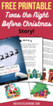 visual of the pages in a printable version of "Twas the Night Before Christmas"