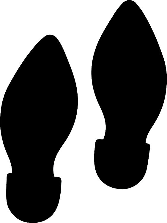 silhouettes of leprechaun footprints