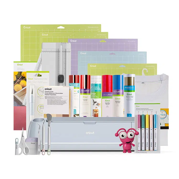 a Cricut Maker 3 bundled with lots of mats and materials