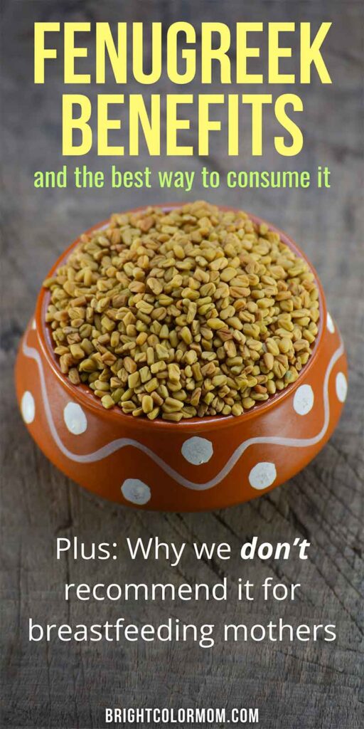 a large bowl of fenugreek seeds with this text overlay: "Fenugreek benefits and the best way to consume it"