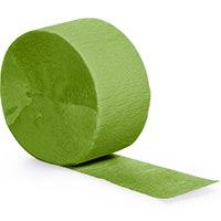 green paper streamer roll