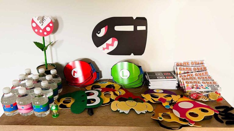 a Super Mario-themed birthday party