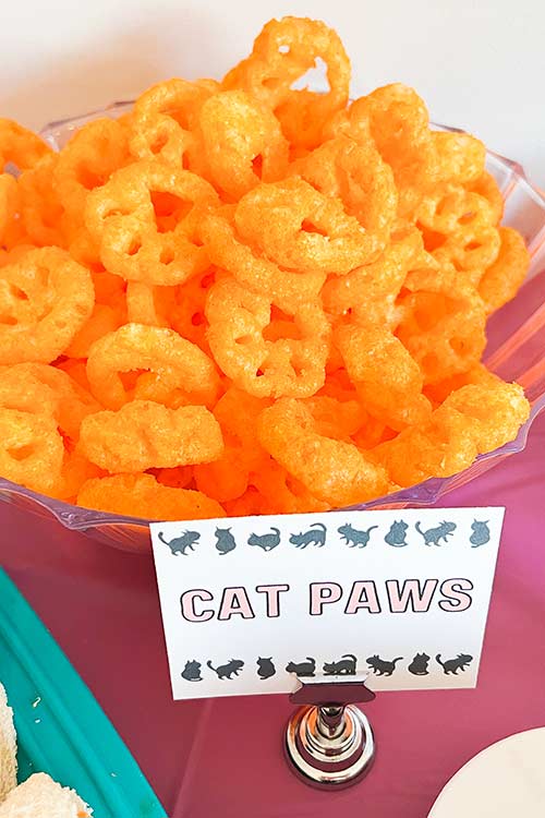 a bowl of Cheetos Paws