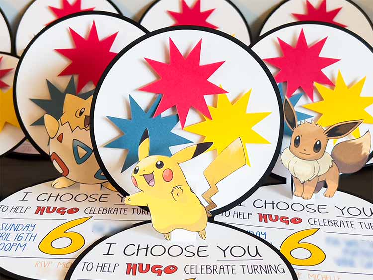 DIY Pokemon invitations