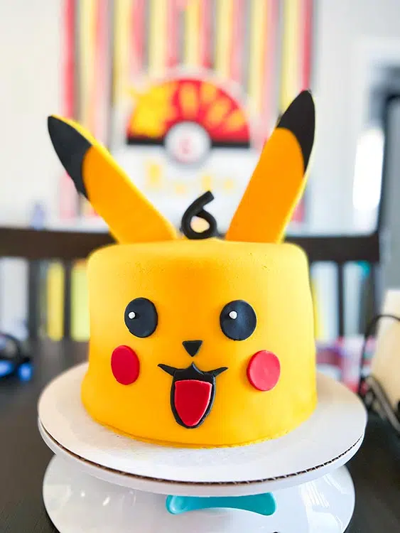 a Pikachu birthday cake