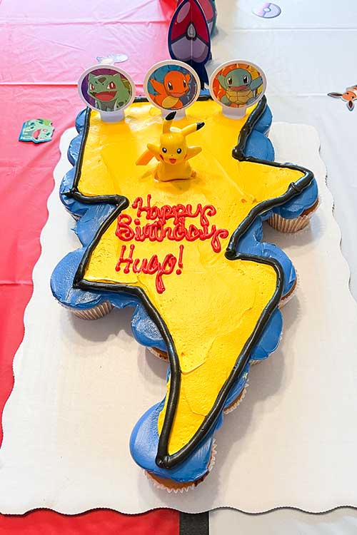 Pokemon cupcake cake