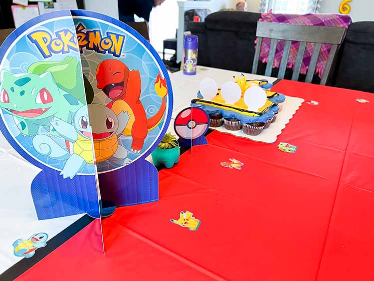 Pokemon table centerpiece and decor