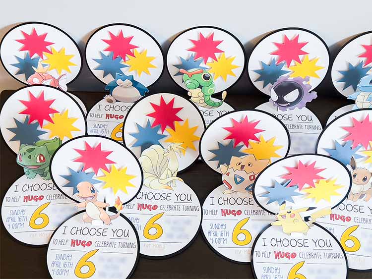 DIY Pokemon invitations