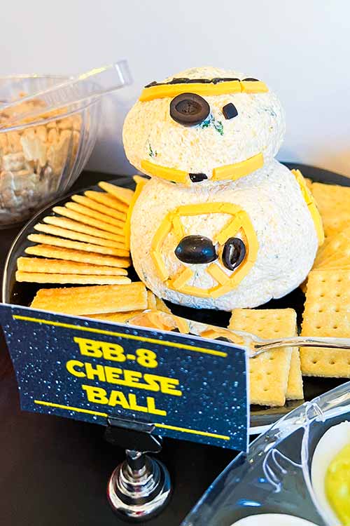 cheese ball and crackers