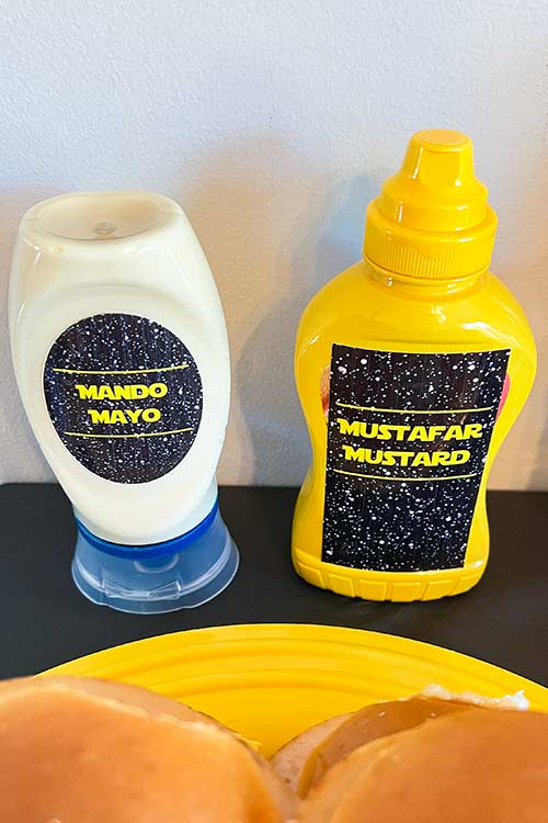 mayo and mustard bottles