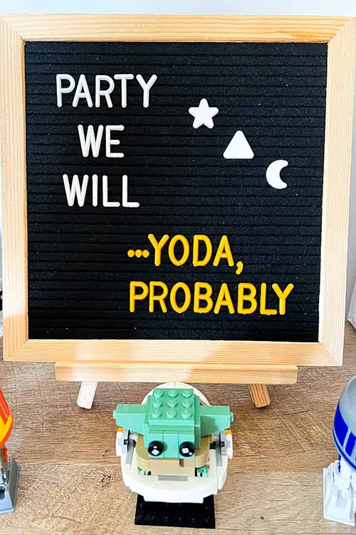 Yoda letter board quote