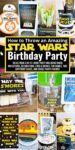 collage of Star Wars birthday party photos