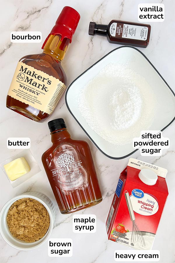 ingredients for banana bread glaze