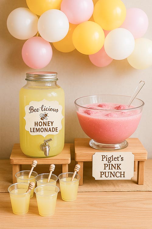 drink station for Winnie the Pooh themed party