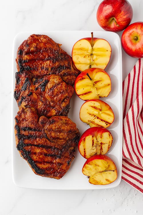 apple cider glazed pork chops