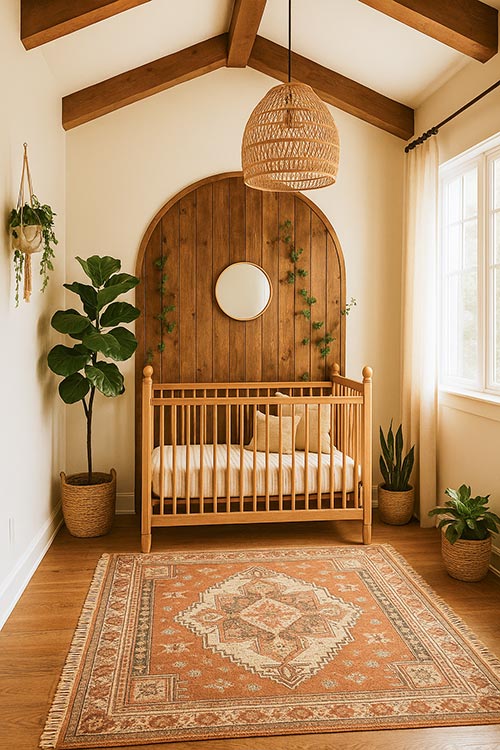 boho baby nursery design