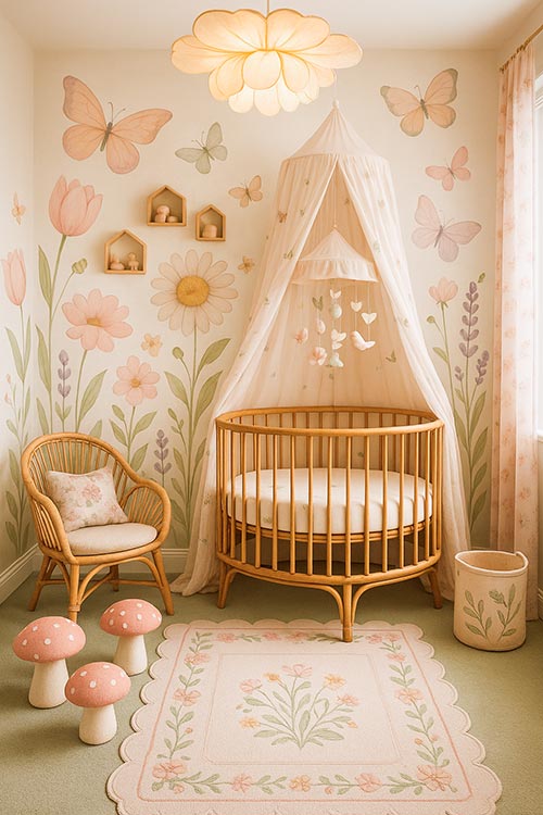 butterfly themed baby nursery