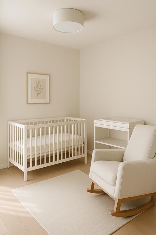 minimalist baby nursery design