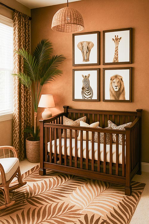 safari themed baby nursery
