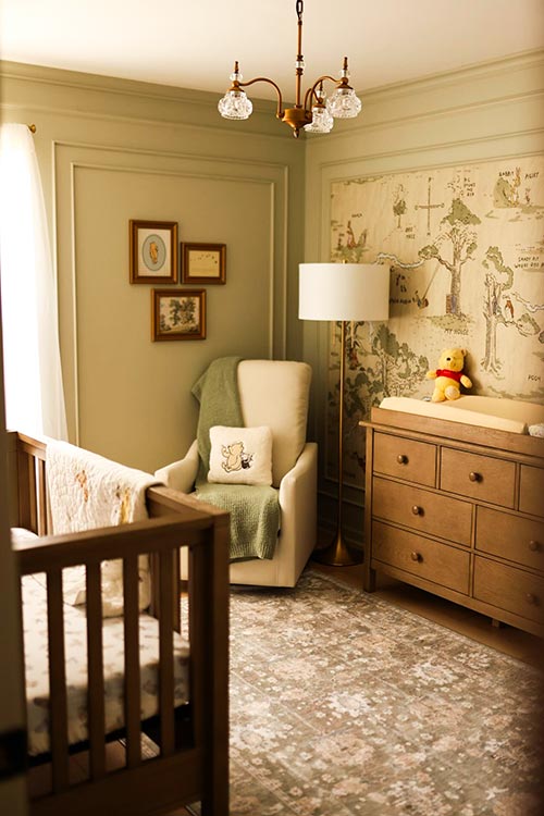 Winnie the Pooh themed baby nursery
