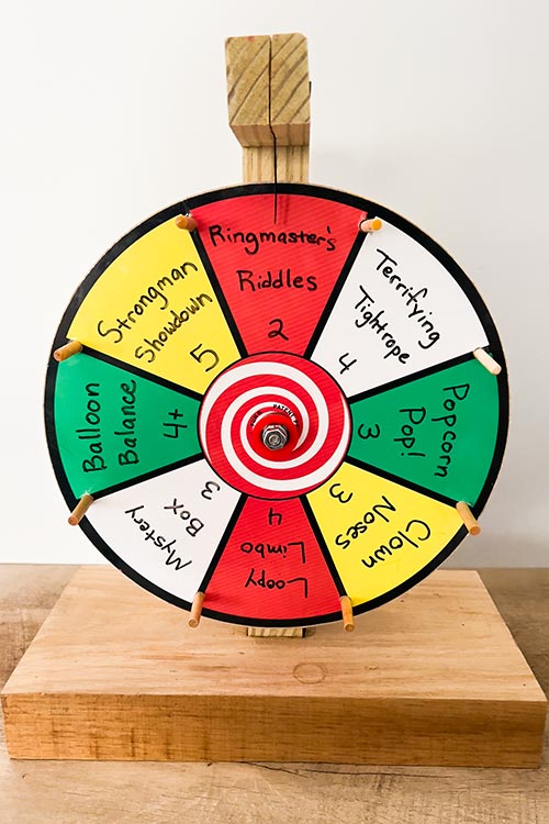 carnival-style prize wheel