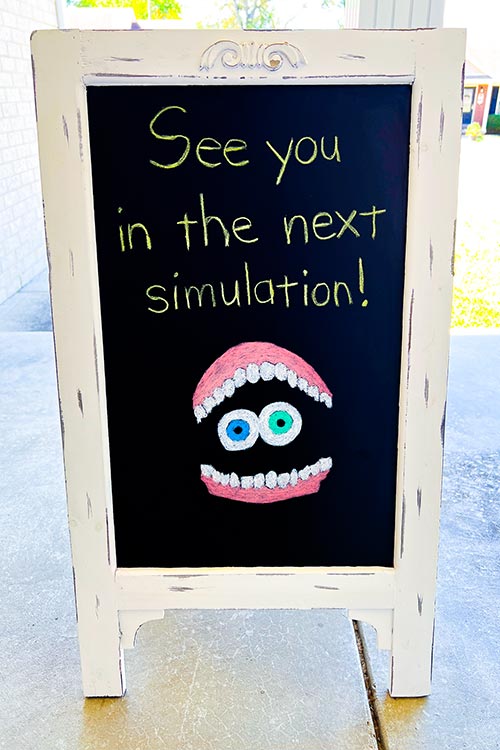 Amazing Digital Circus themed chalkboard drawing