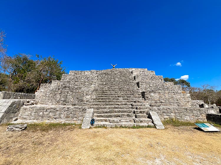 Large stepped pyramid at Dzibilchaltun ruins
